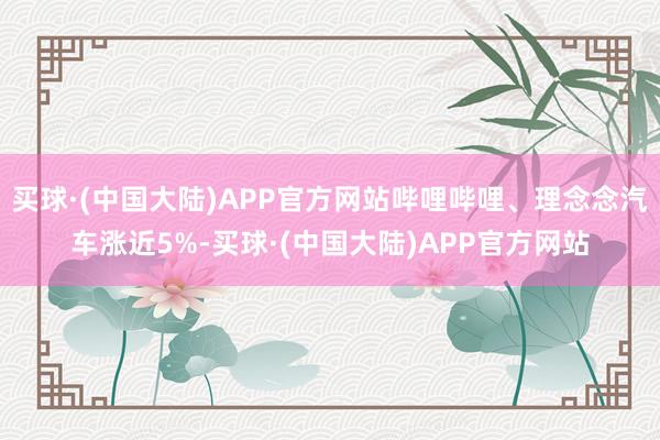 买球·(中国大陆)APP官方网站哔哩哔哩、理念念汽车涨近5%-买球·(中国大陆)APP官方网站